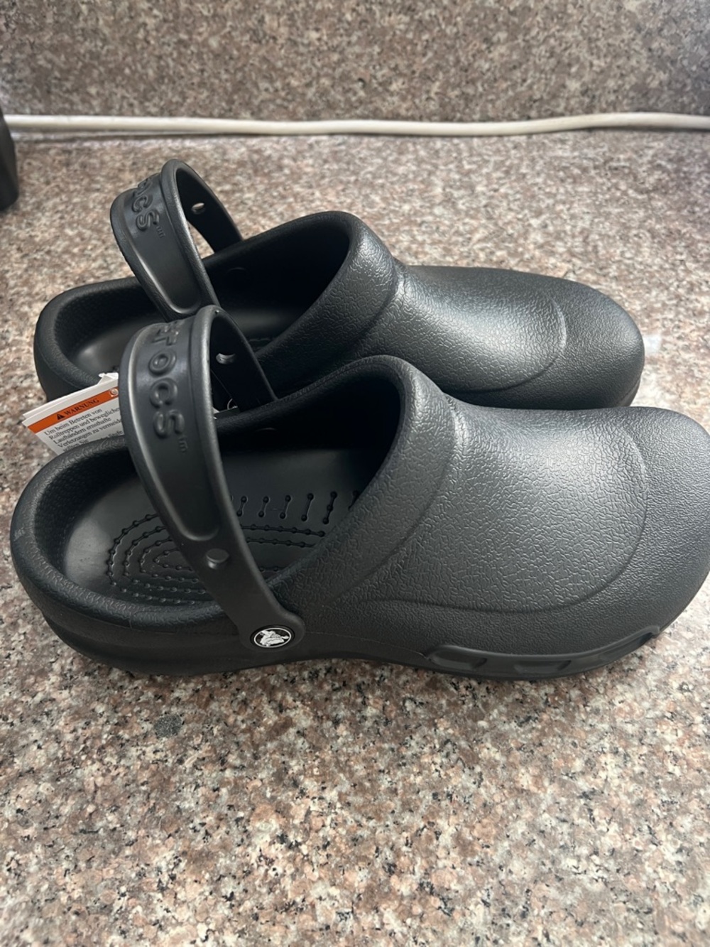 CROCS Black Classic Slip-On Clog with Heel Strap